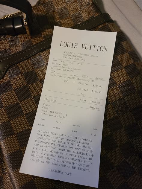 louis vuitton hong kong receipt
